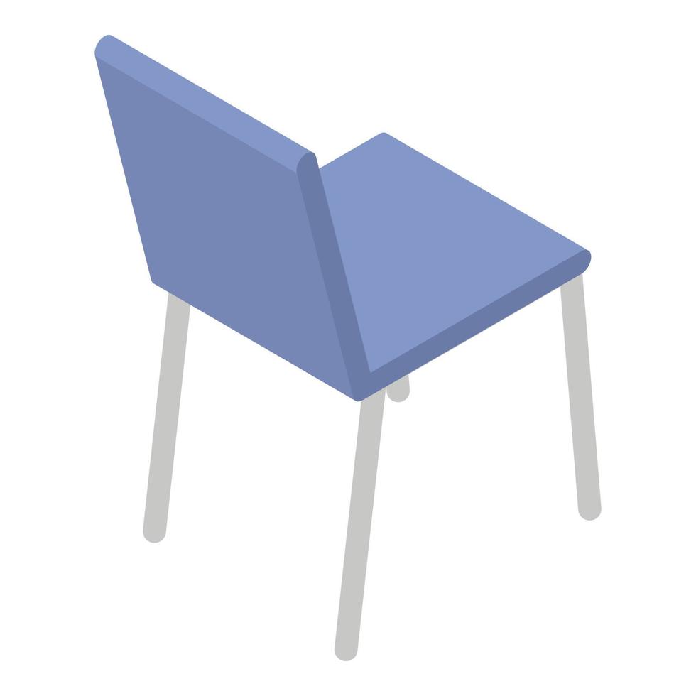 Plastic chair icon, isometric style vector