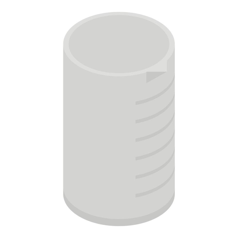 Empty flask icon, isometric style vector