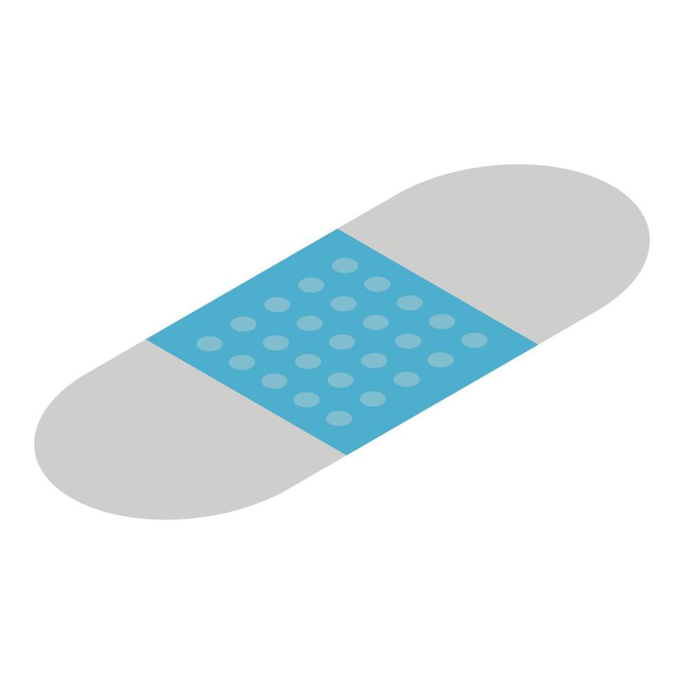 Medical patch icon, isometric style vector