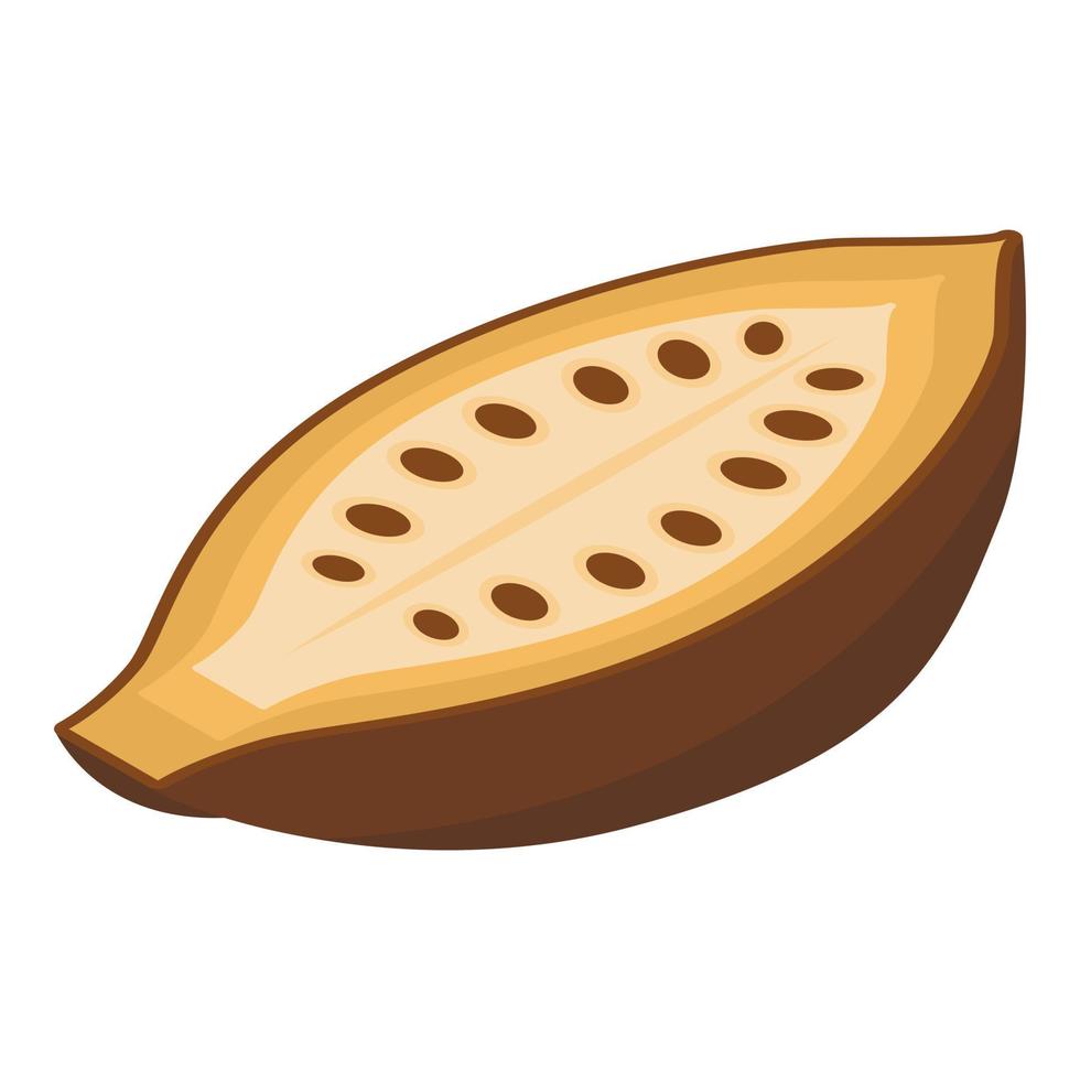 icono de medio cacao, estilo isométrico vector