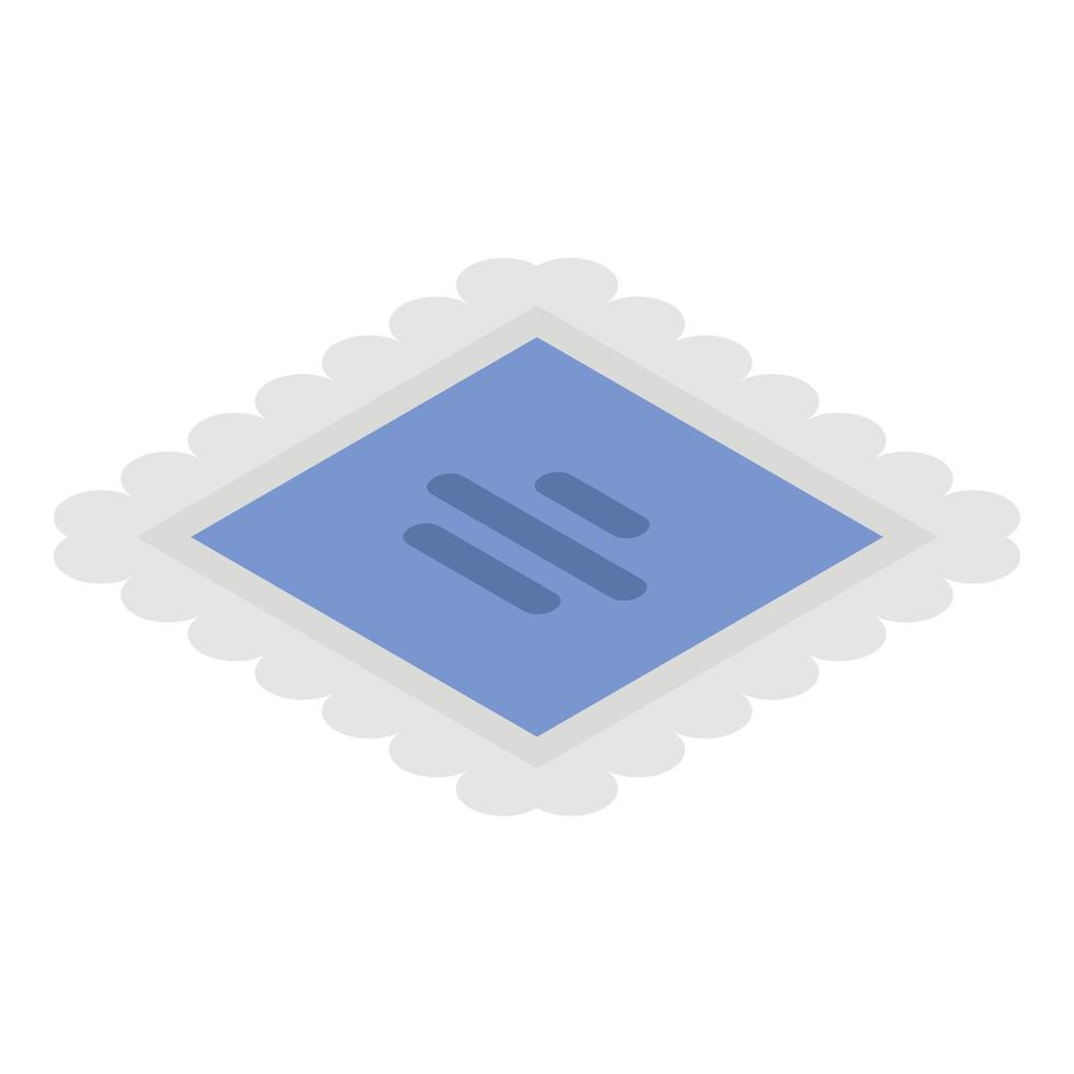 Square plaster icon, isometric style vector
