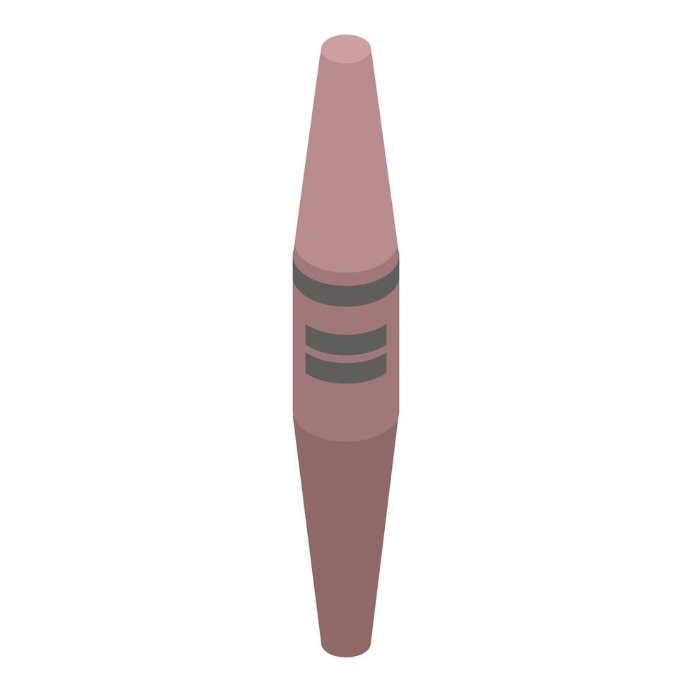 Mascara applicator icon, isometric style vector