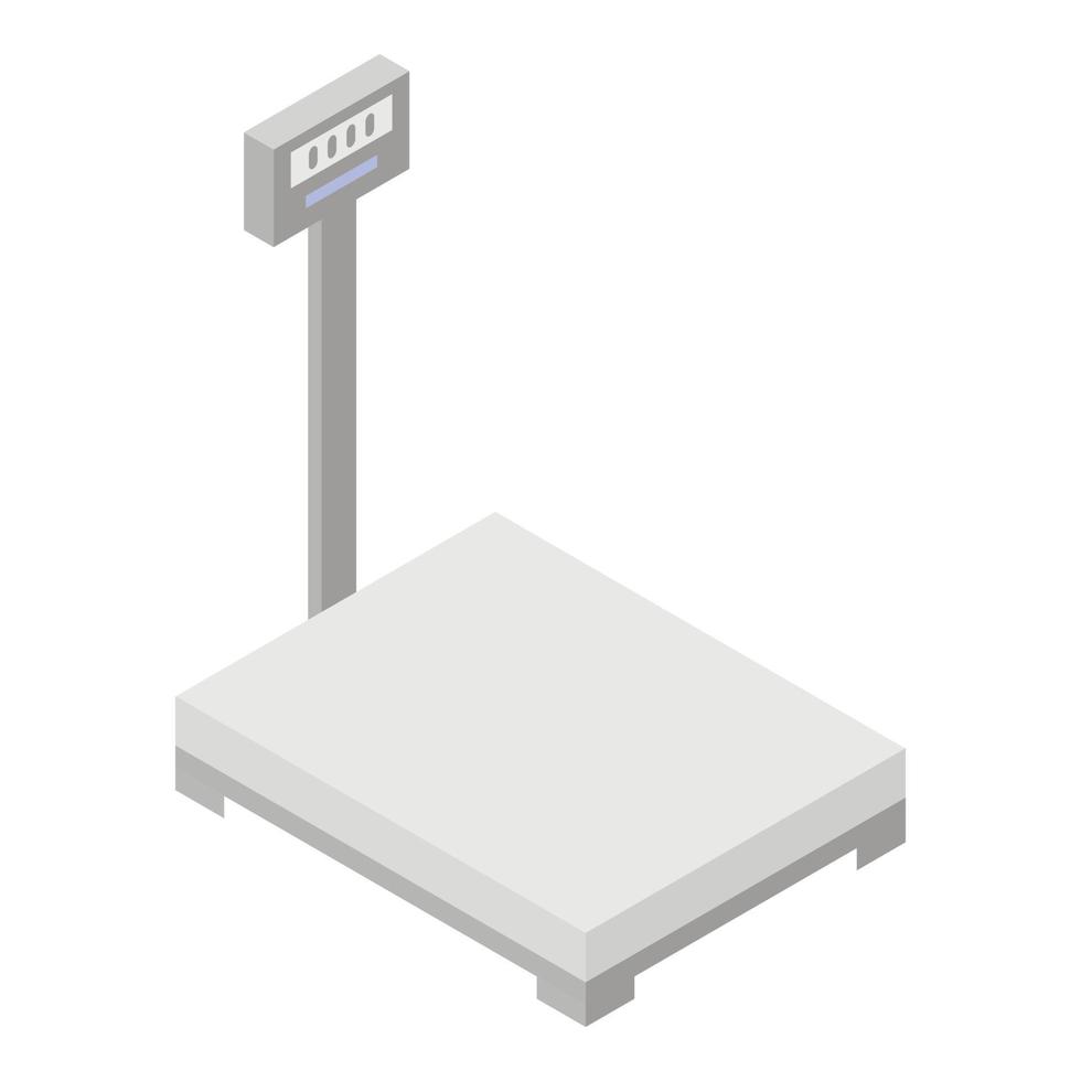 Digital scales icon, isometric style vector