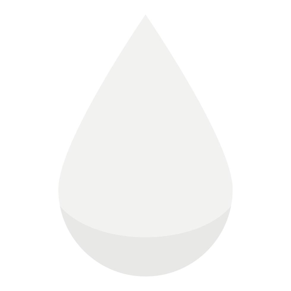 icono de gota de leche, estilo isométrico vector