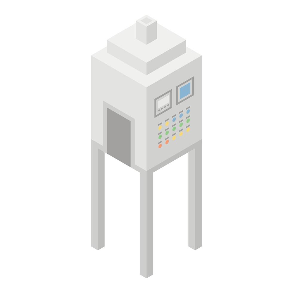 Milk factory equipment icon, isometric style vector