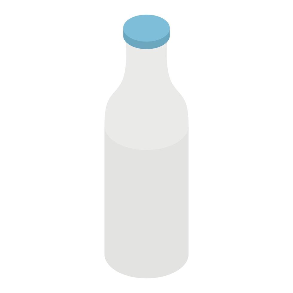 Milk bottle icon, isometric style vector