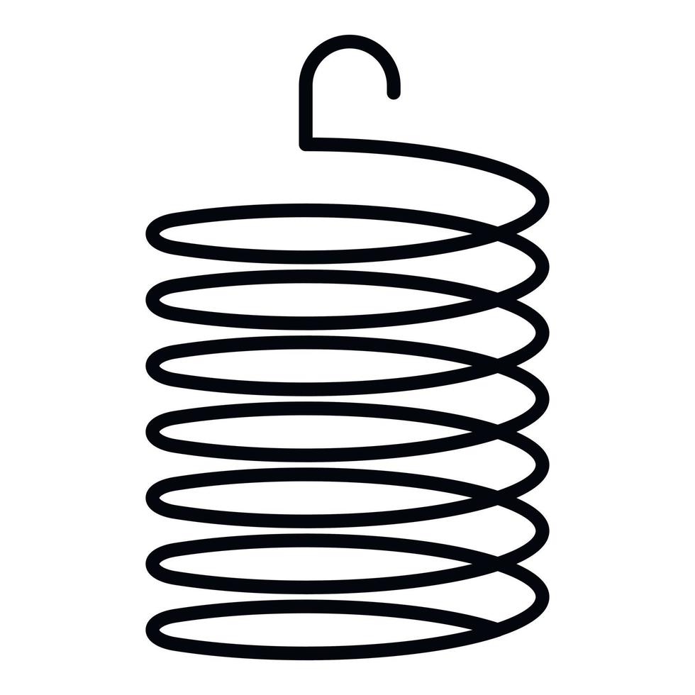 Shape coil icon, outline style vector