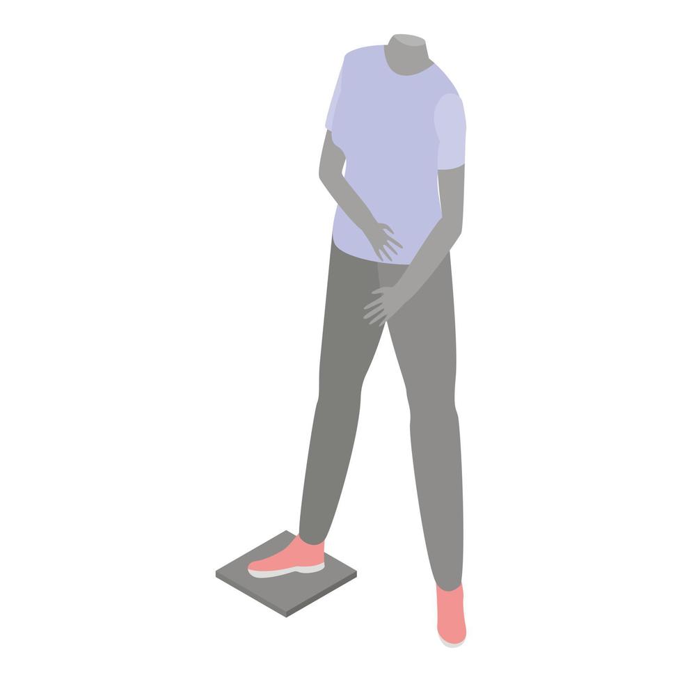 Man sport mannequin icon, isometric style vector