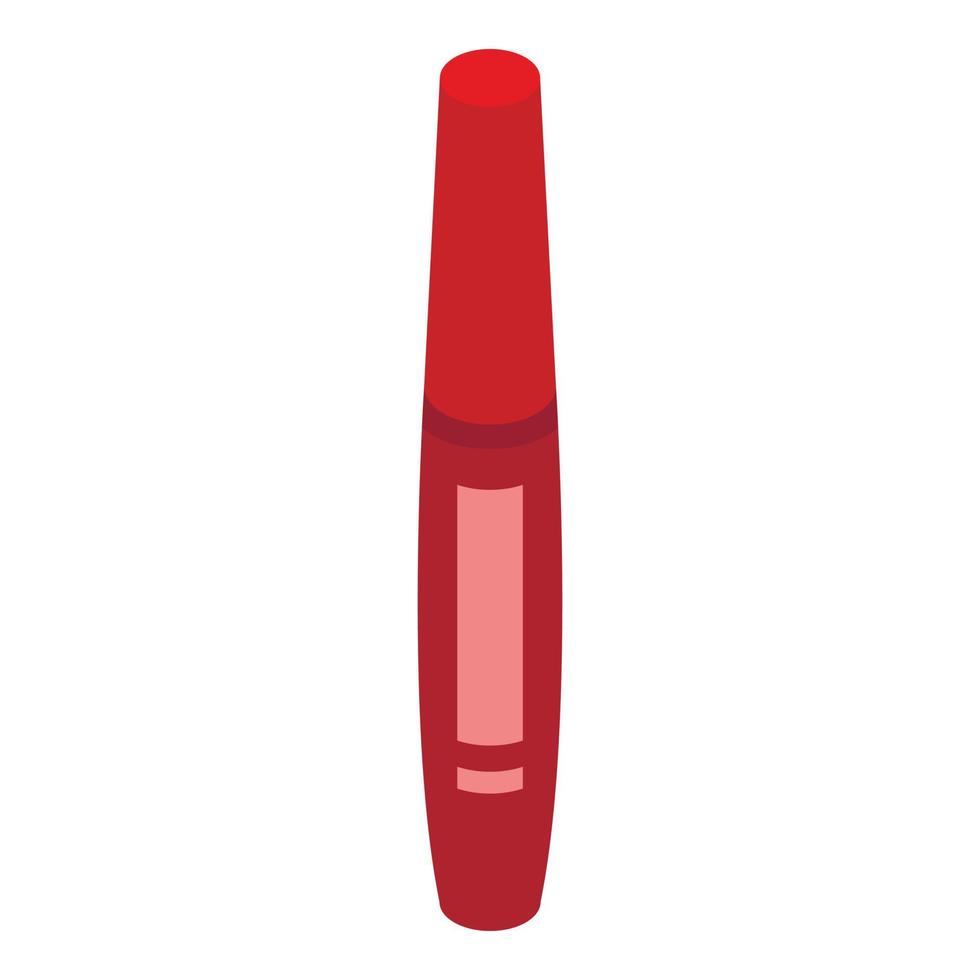 Red mascara icon, isometric style vector