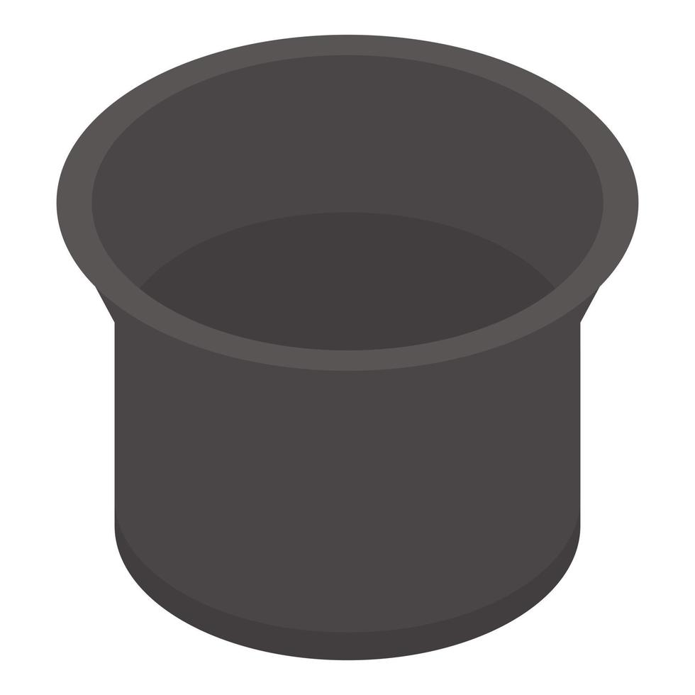 Hair dye box plate icon, isometric style vector
