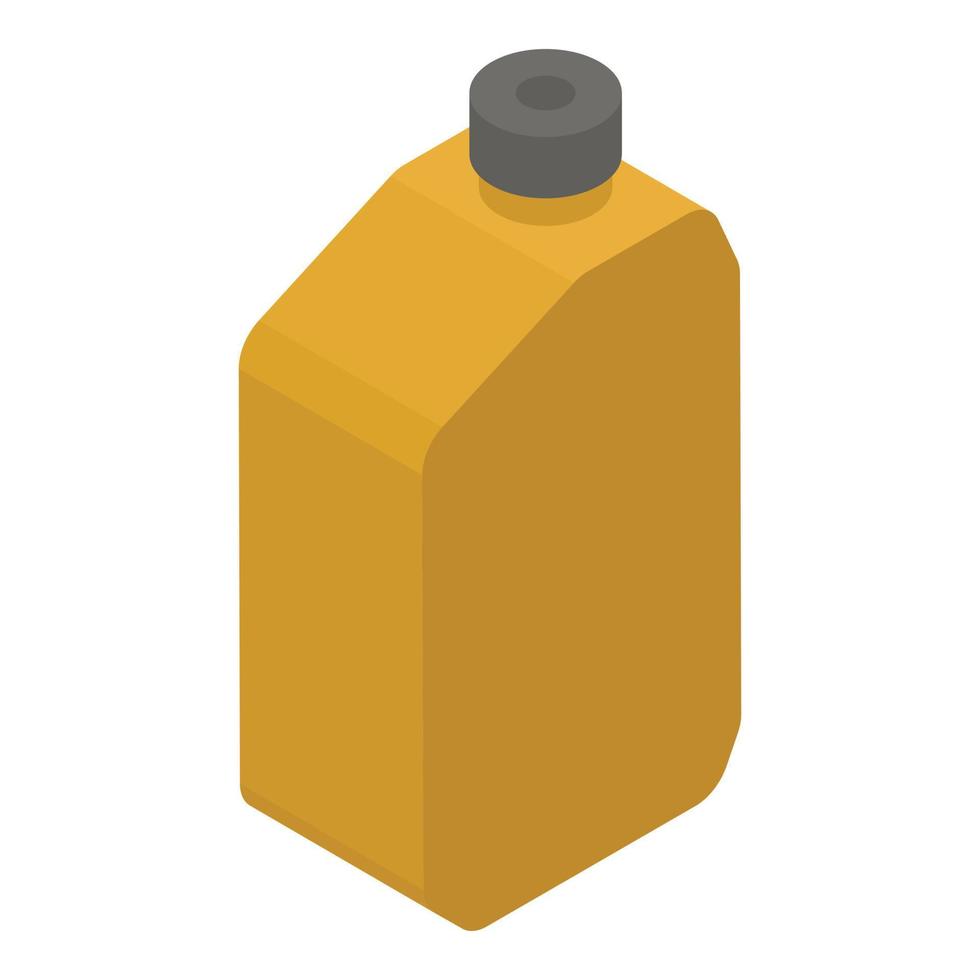 icono de botella de aceite de motor, estilo isométrico vector