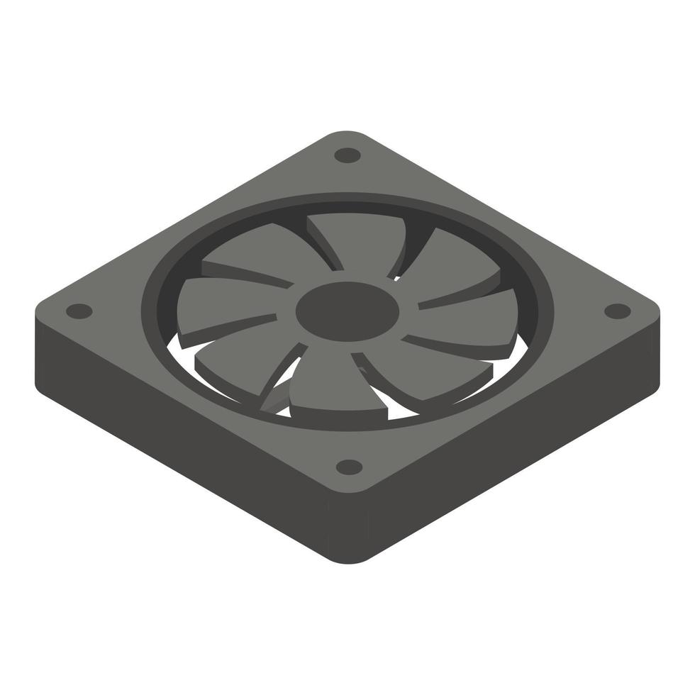 Computer cooler icon, isometric style vector