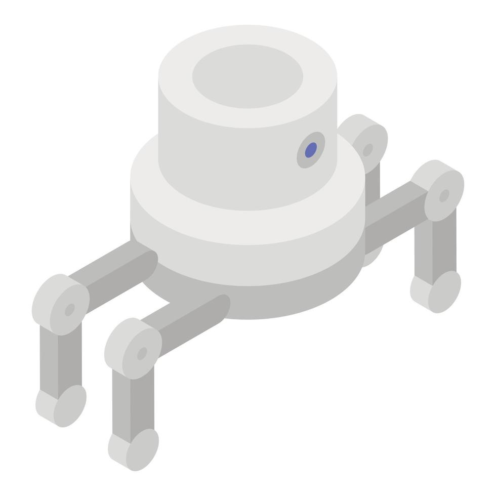 Spider robot icon, isometric style vector