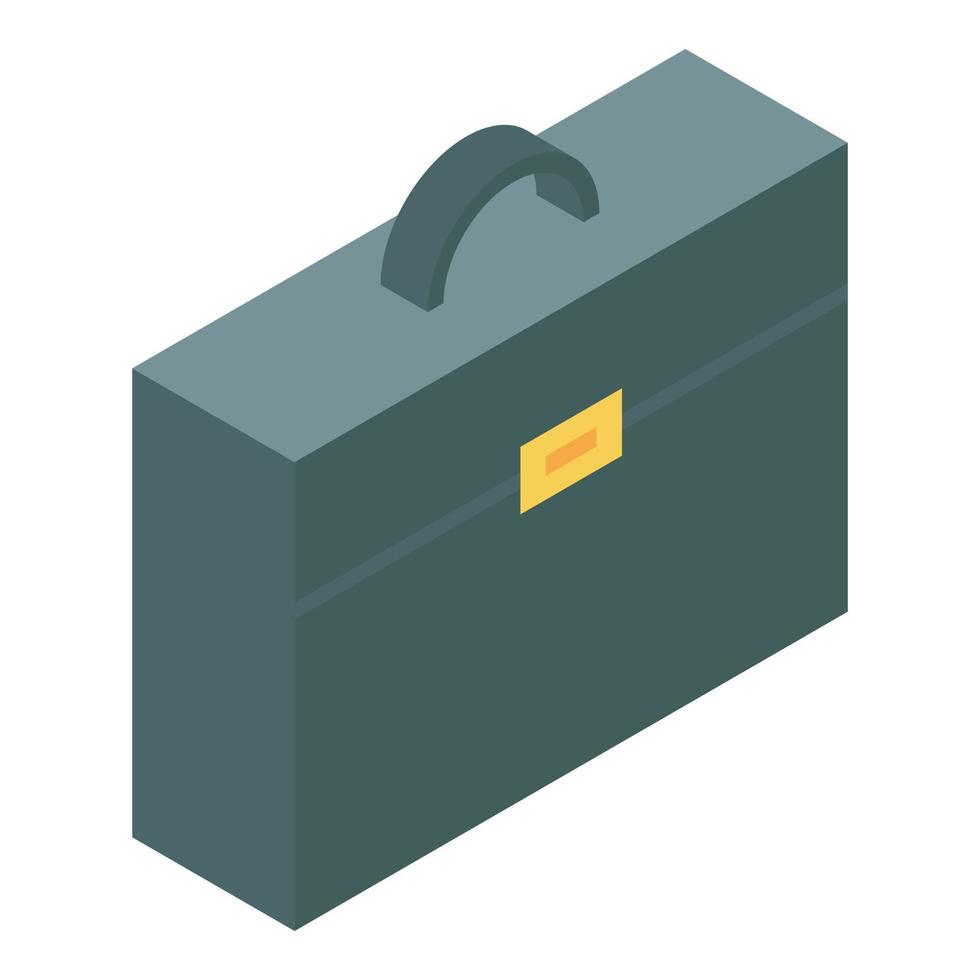 Office suitcase icon, isometric style vector