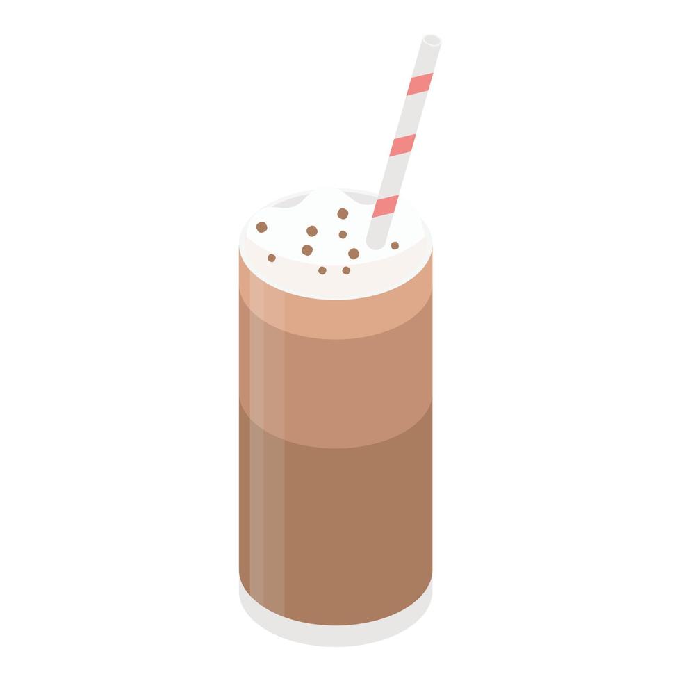 icono de cacao con leche, estilo isométrico vector