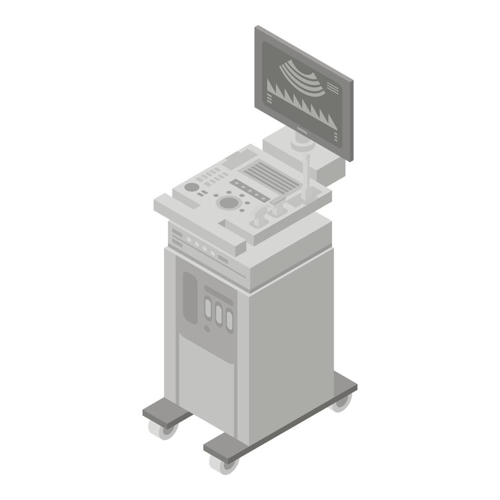 Ultrasound equipment icon, isometric style vector