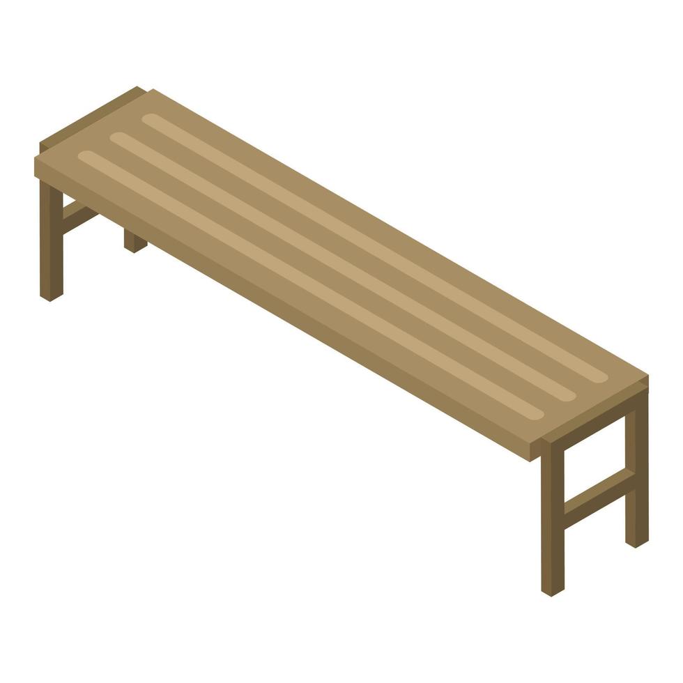 City bench icon, isometric style vector