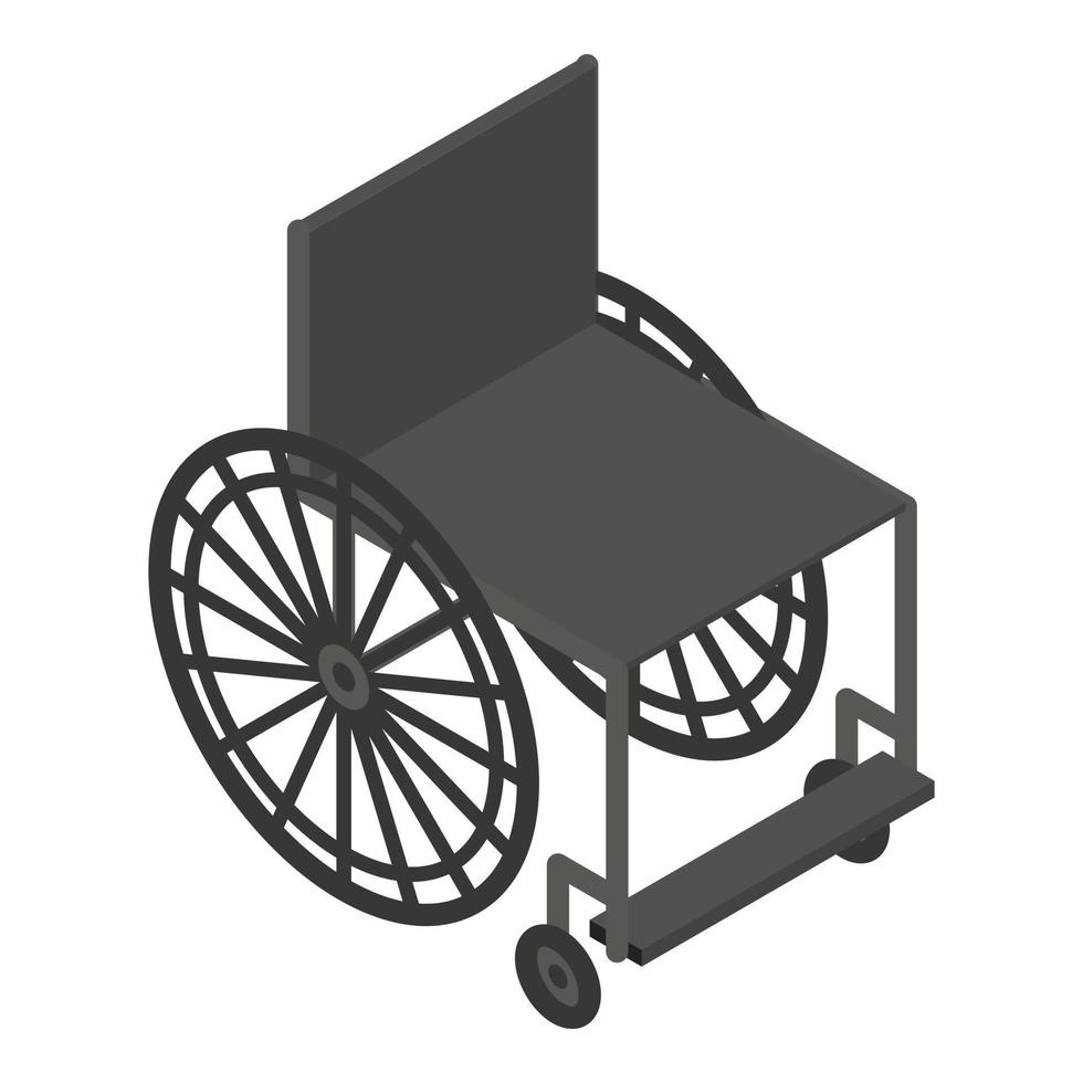 icono de silla de ruedas de movilidad, estilo isométrico vector