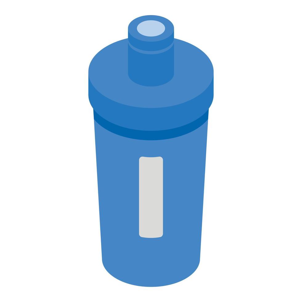 Blue shaker icon, isometric style vector