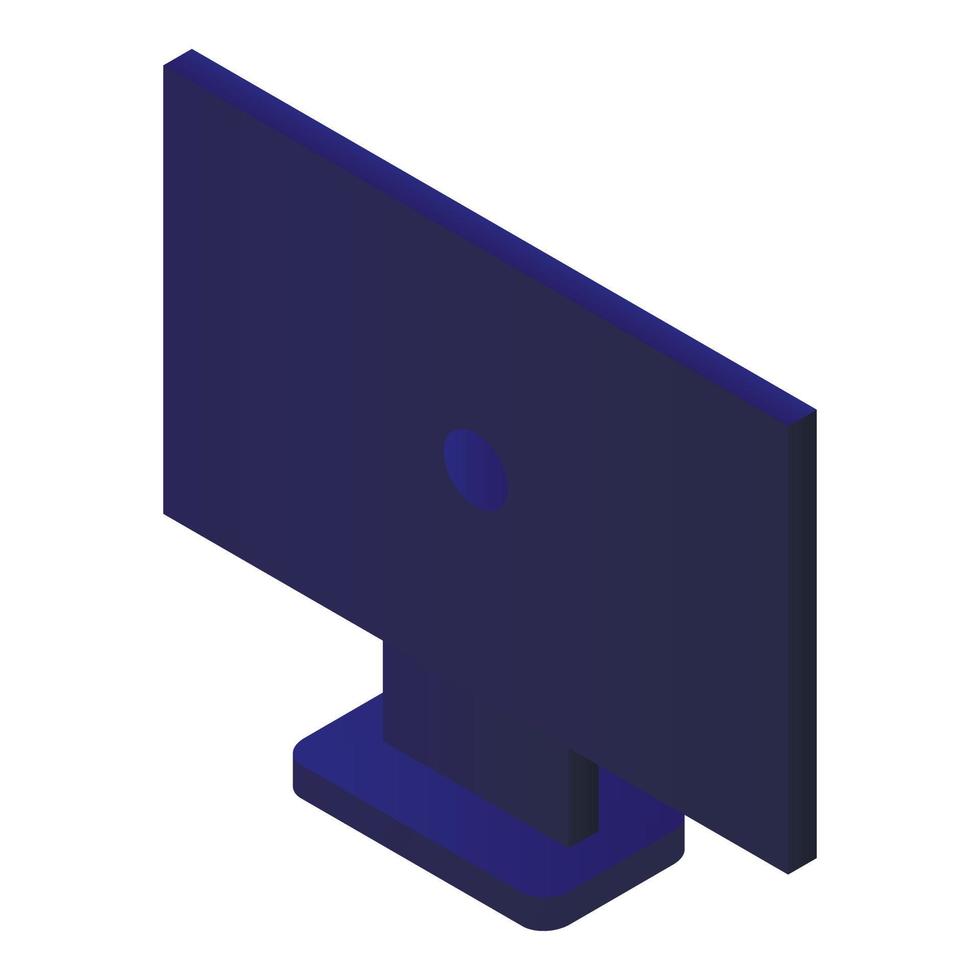Computer monitor icon, isometric style vector
