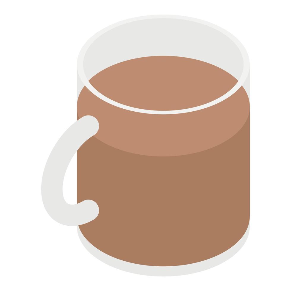 icono de taza de cacao, estilo isométrico vector