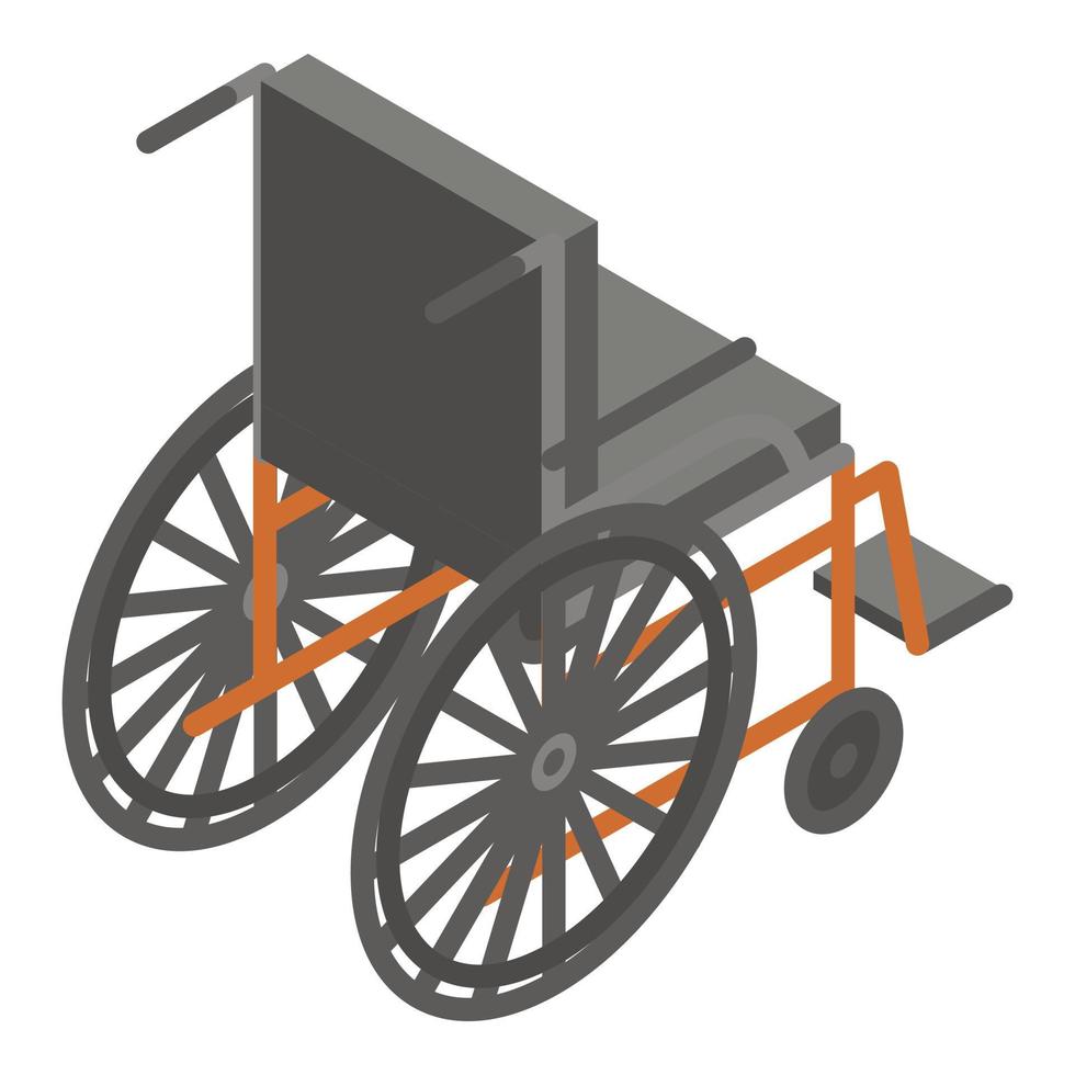 Wheelchair icon, isometric style vector
