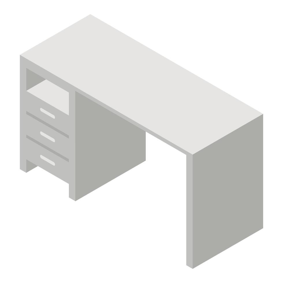 Desktop table icon, isometric style vector