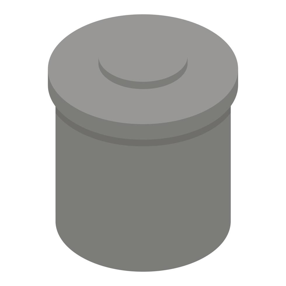 Protein jar icon, isometric style vector