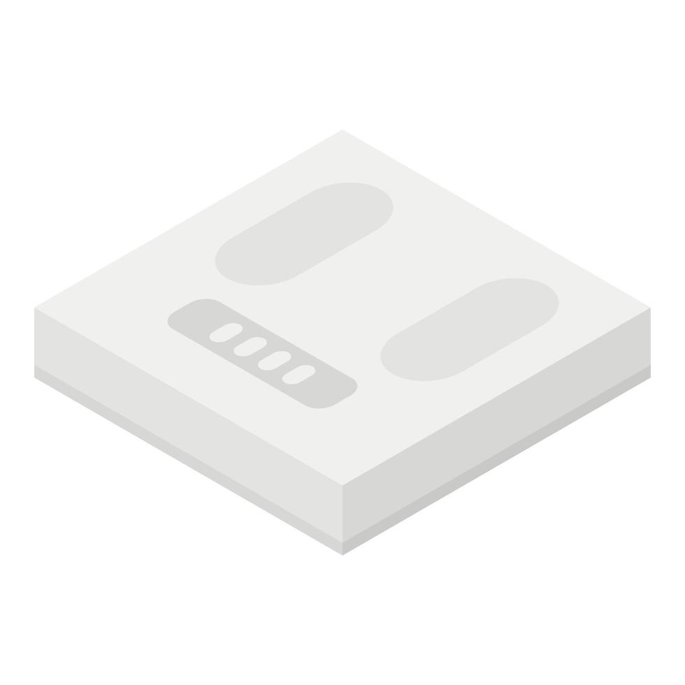 Smart scales icon, isometric style vector