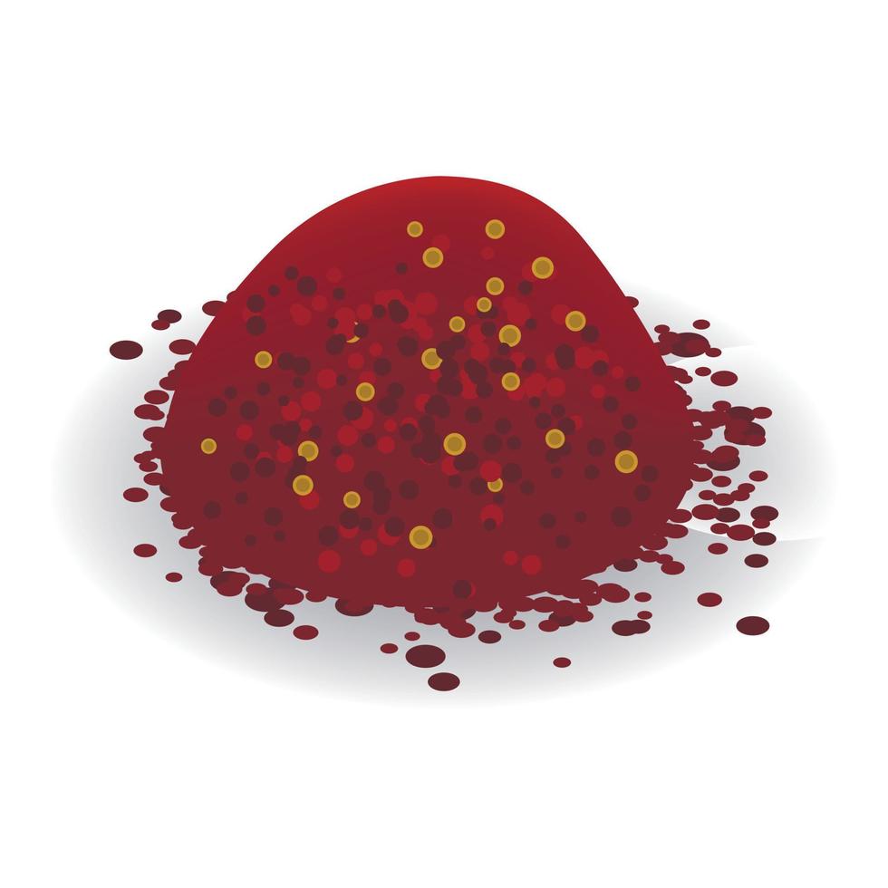 Chili powder icon, isometric style vector