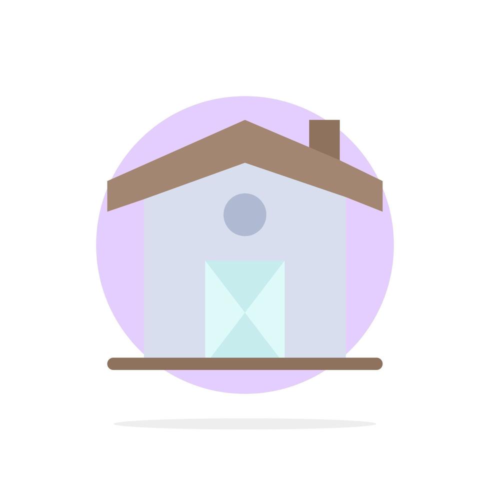 hogar casa canadá resumen círculo fondo plano color icono vector