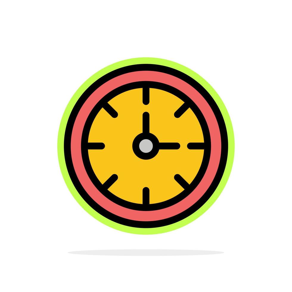 reloj despertador cronómetro tiempo círculo abstracto fondo color plano icono vector