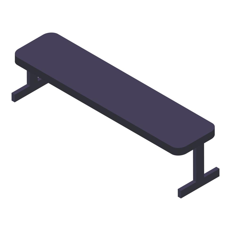 Plastic bench icon, isometric style vector