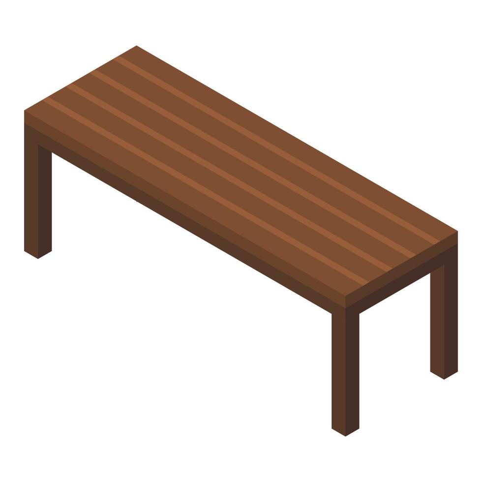 Plastic bench icon, isometric style vector