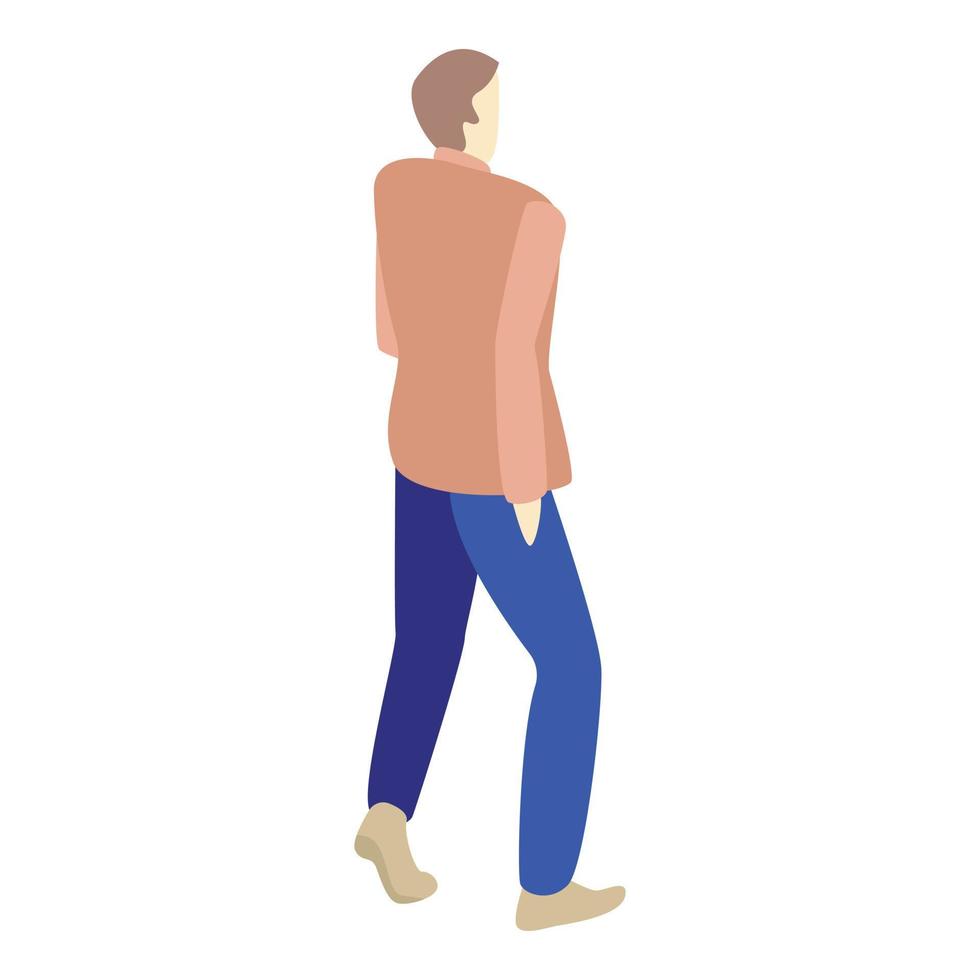 Fashion man icon, isometric style vector