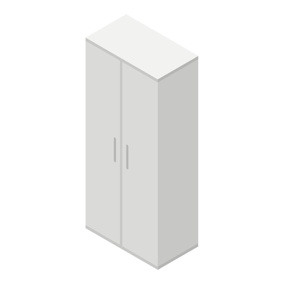 Wardrobe icon, isometric style vector