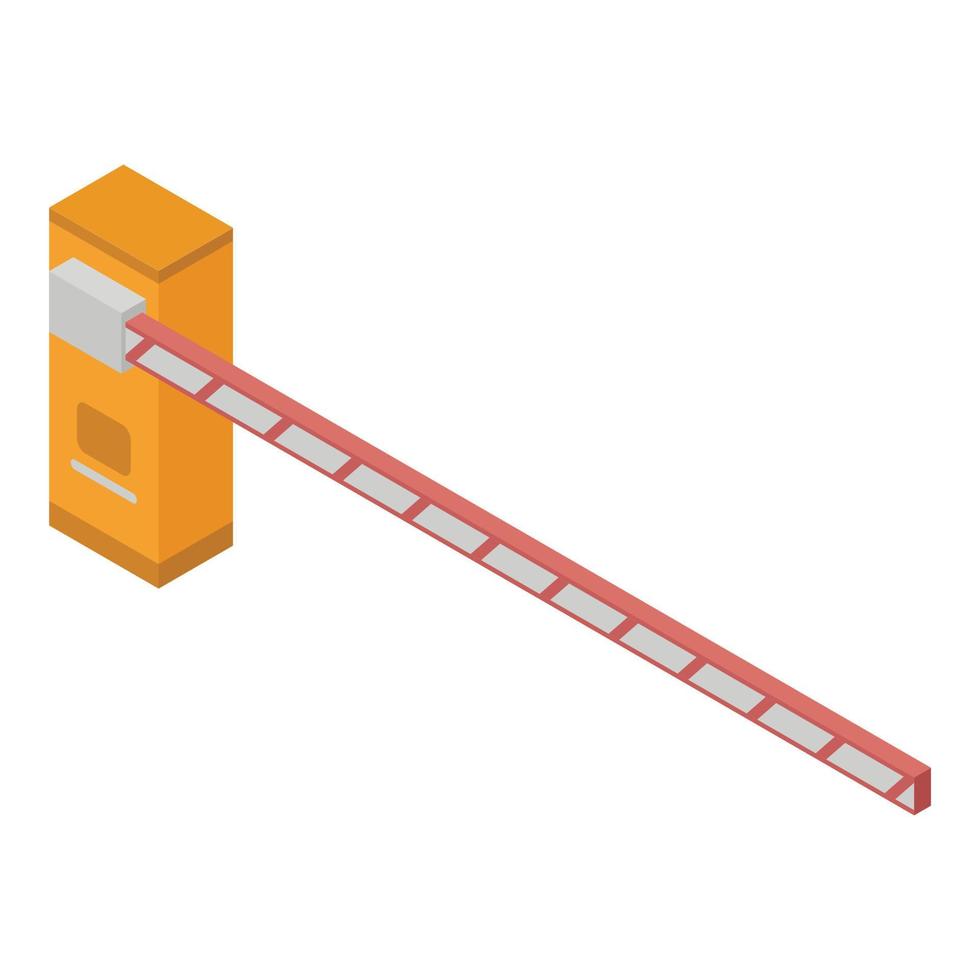 Parking barrier icon, isometric style vector