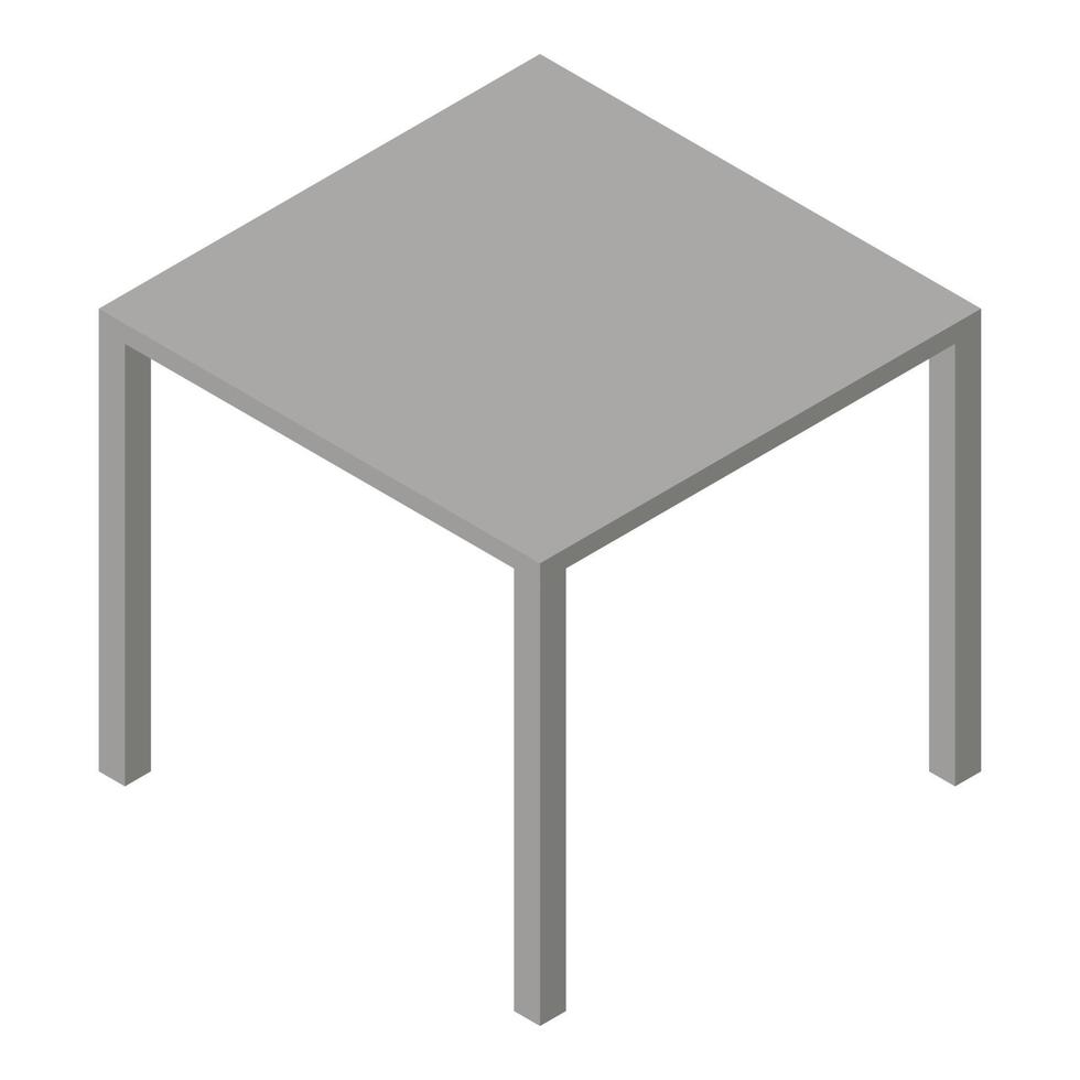 icono de mesa cuadrada, estilo isométrico vector