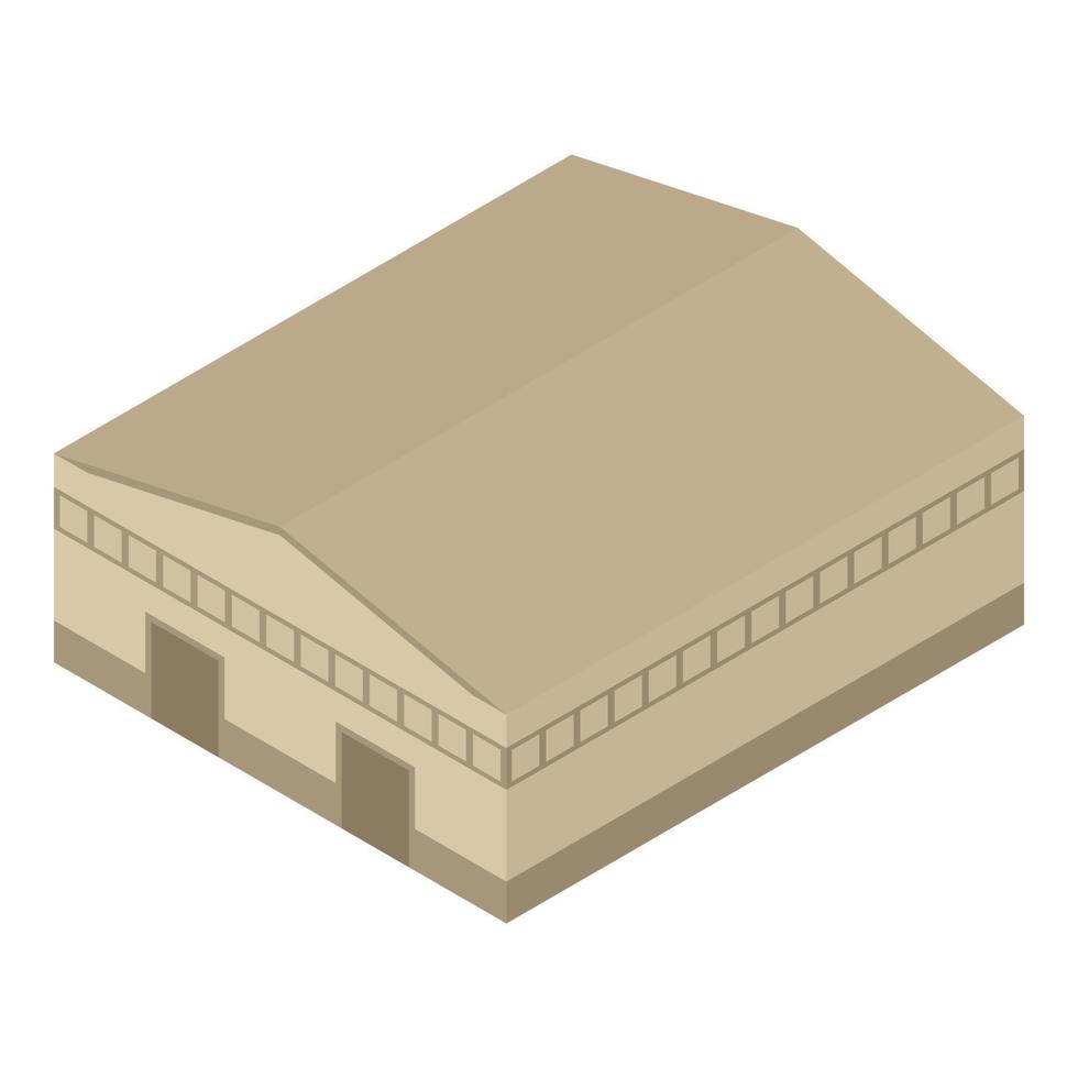 Barn hangar icon, isometric style vector