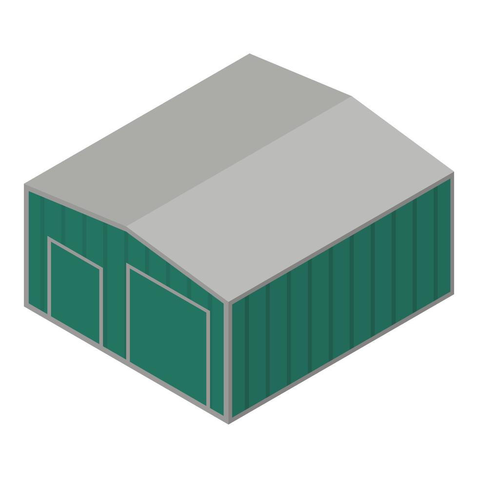 Hangar icon, isometric style vector