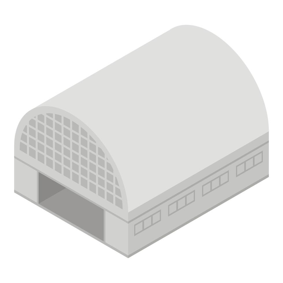 Hangar building icon, isometric style vector