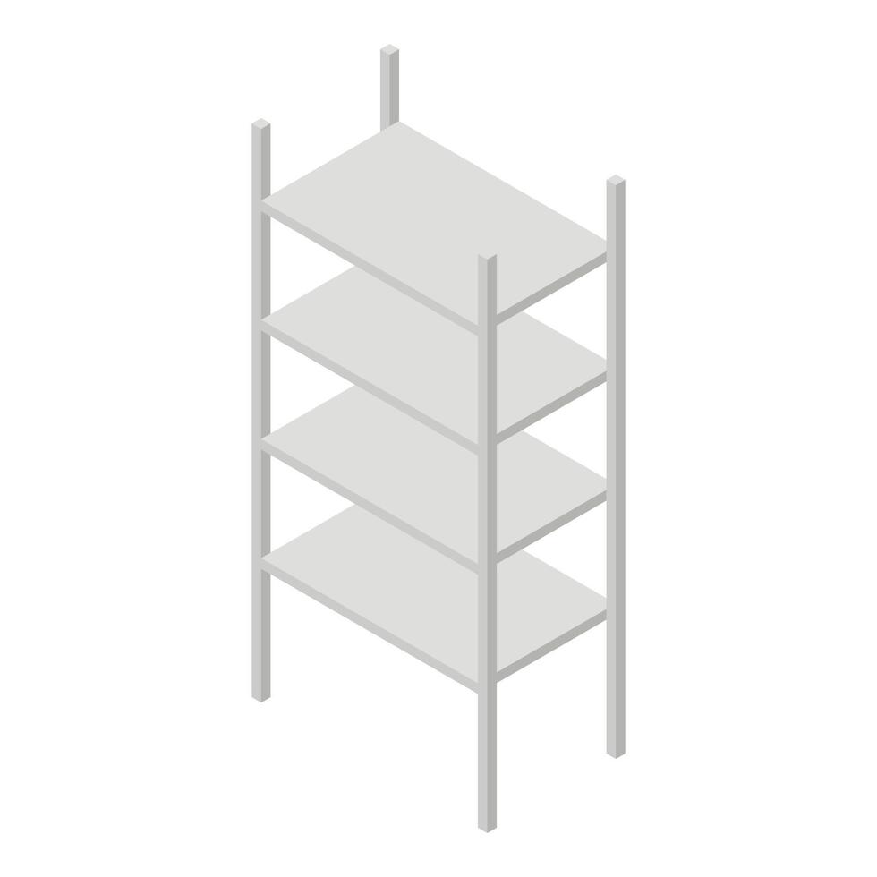 Metal rack icon, isometric style vector