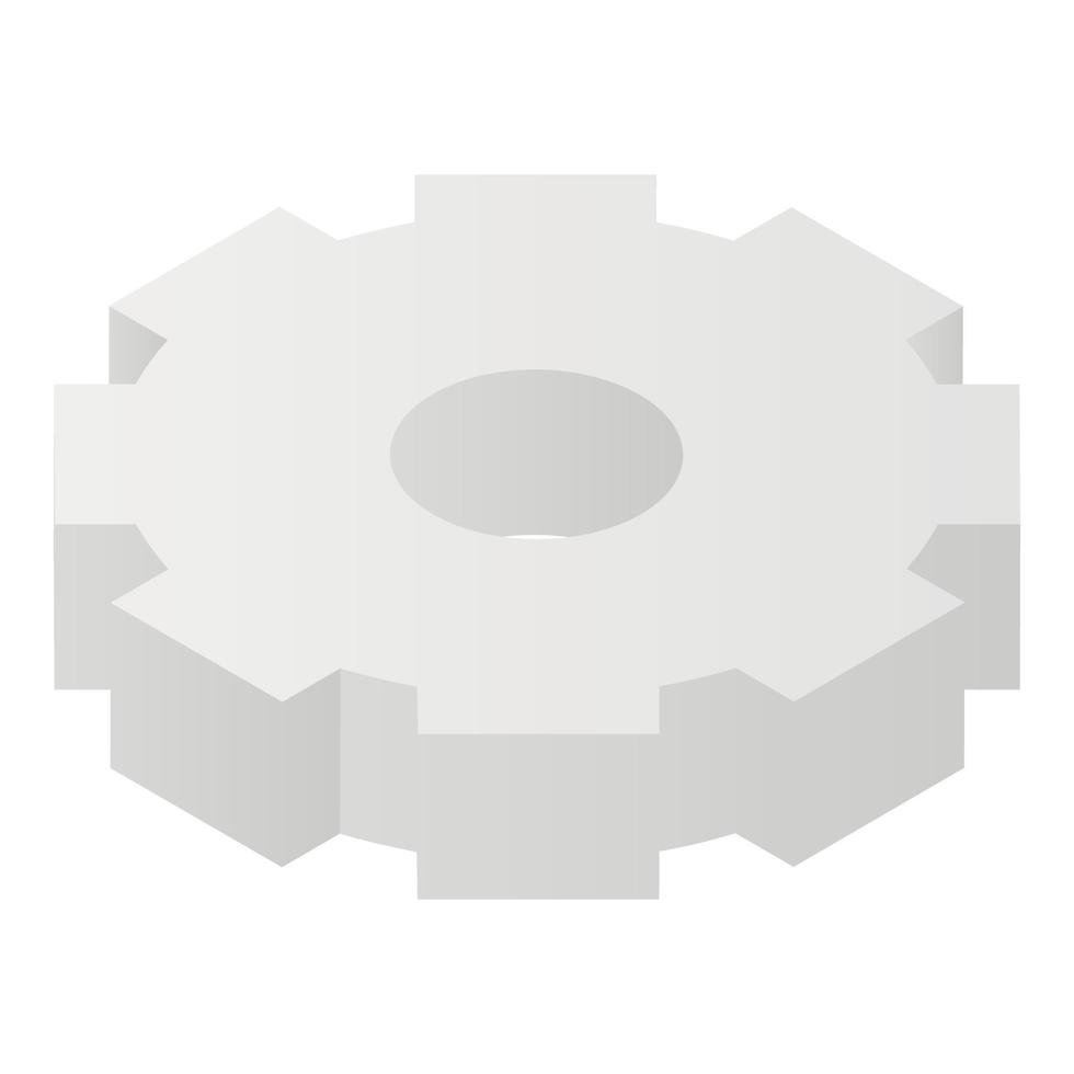 Cog wheel icon, isometric style vector