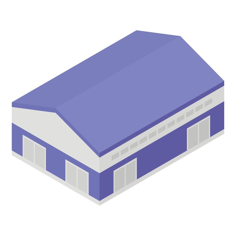 City hangar icon, isometric style vector