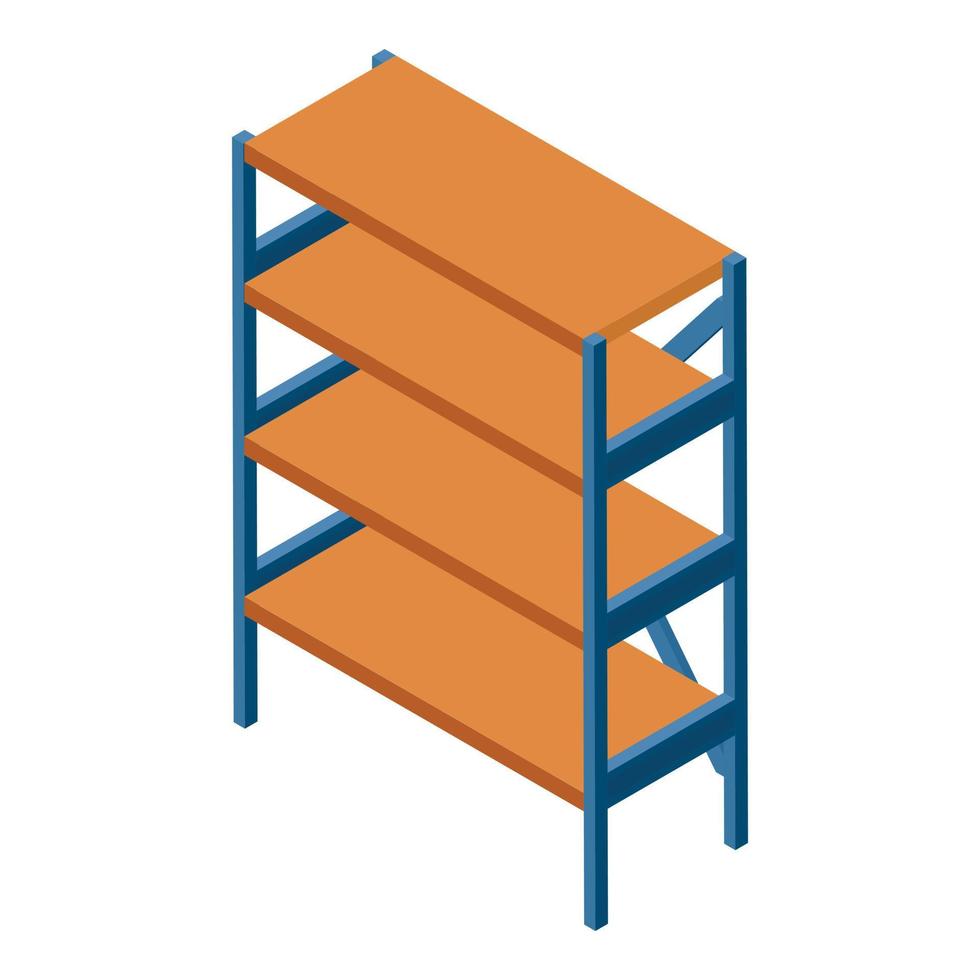 Shelf icon, isometric style vector