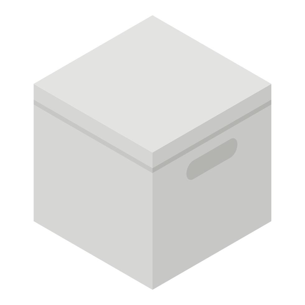 icono de caja frágil, estilo isométrico vector