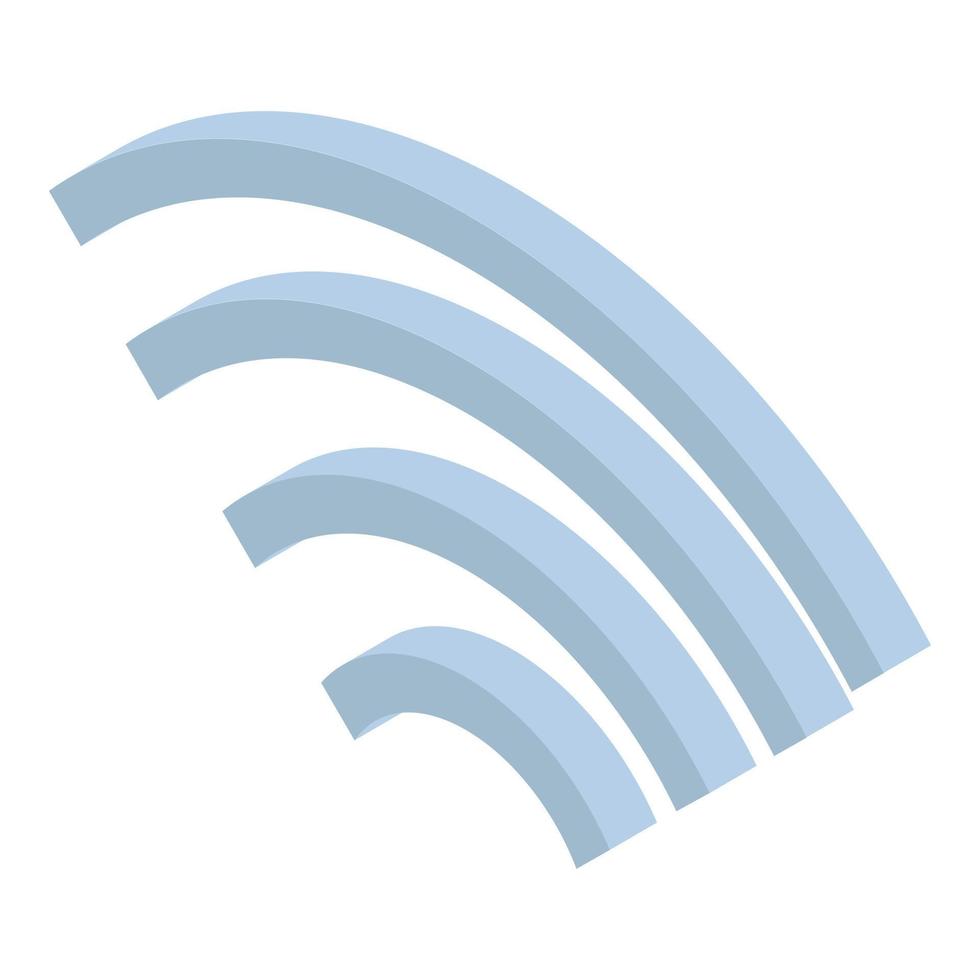Wifi icon, isometric style vector