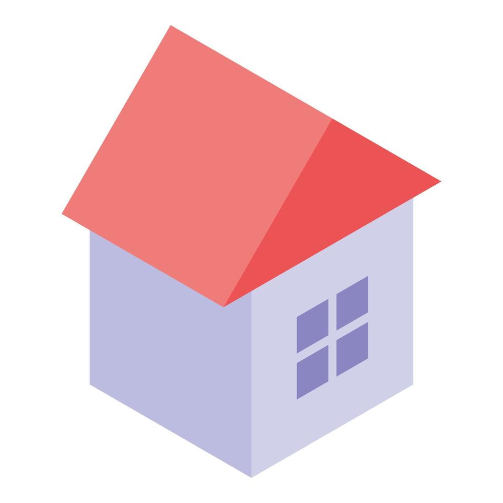 Toy house icon, isometric style vector
