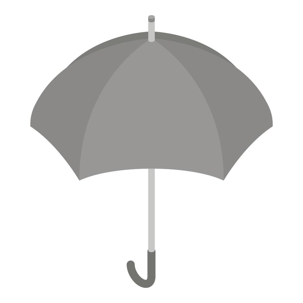 icono de paraguas clásico negro, estilo isométrico vector