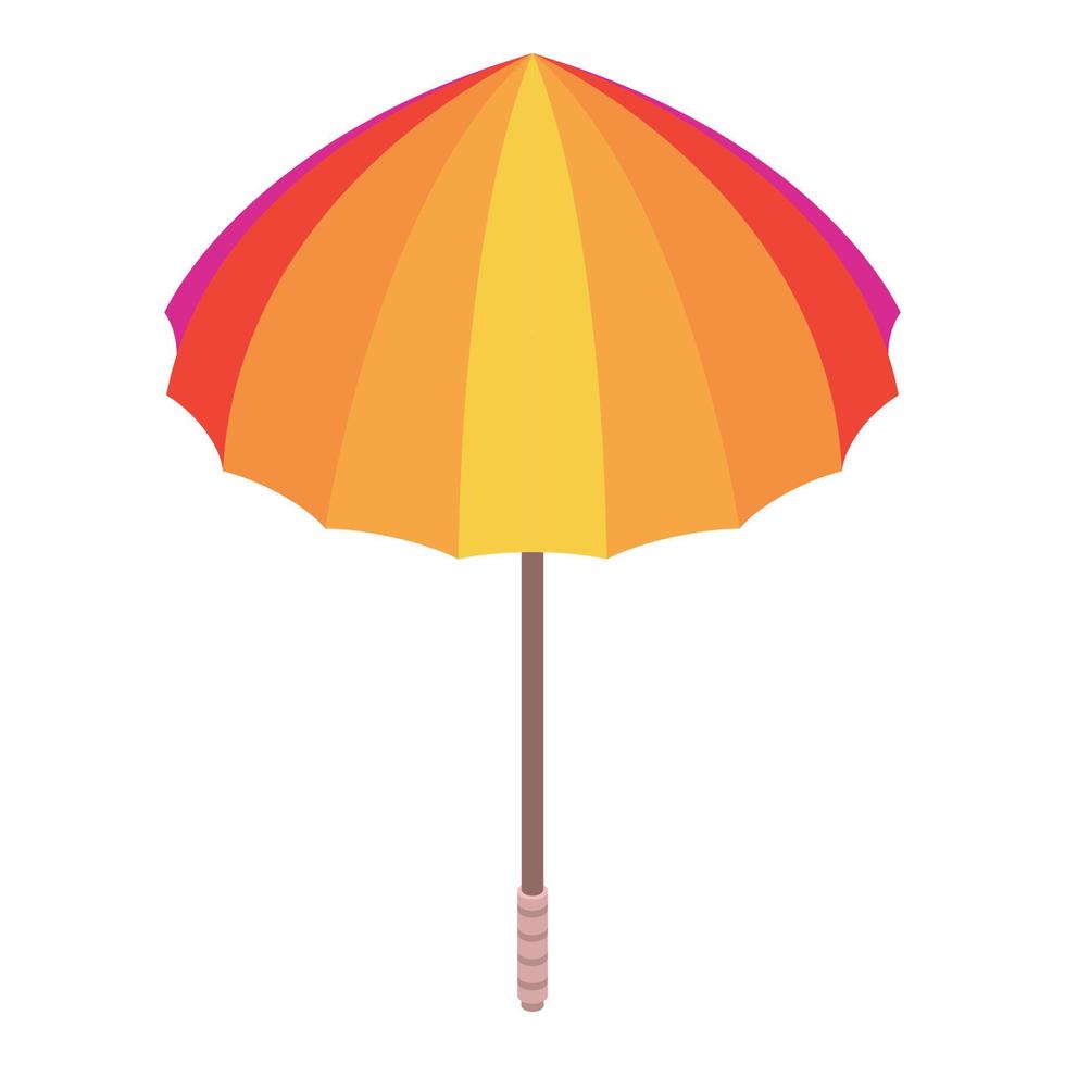 Colorful umbrella icon, isometric style vector